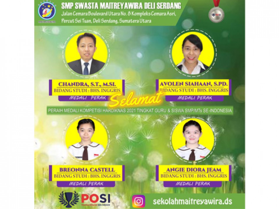 Prestasi Guru dan Peserta Didik SMP di Kompetisi Hardiknas POSI 2021